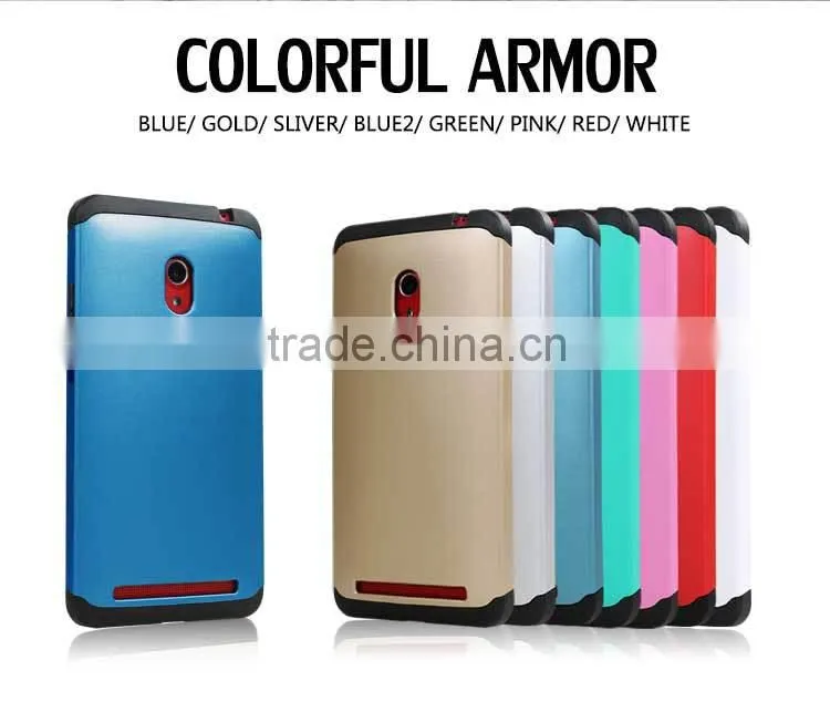 2015 New arrival slim colorful armor back cover for asus zenfone 6 case