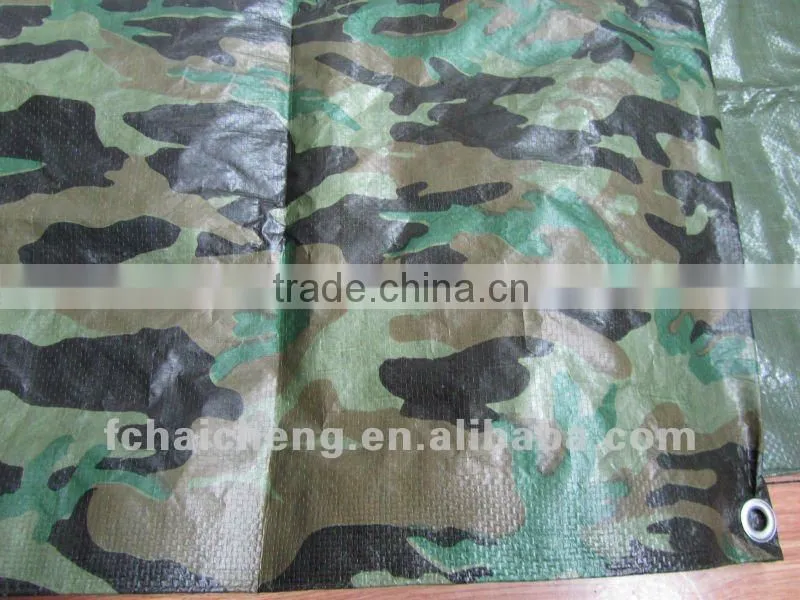 camouflage color pe tarpaulin fabric