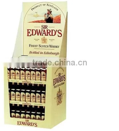 Cardboard promotional tasty wine display stand