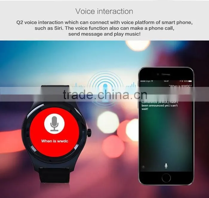 All-in-1 Smart watch for Cell Phone smart phone Android OS with Heart Rate monitor