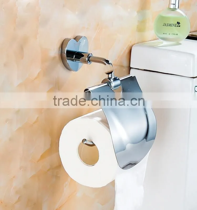 bathroom accessory with brass toliet paper roll holders for shower rail.