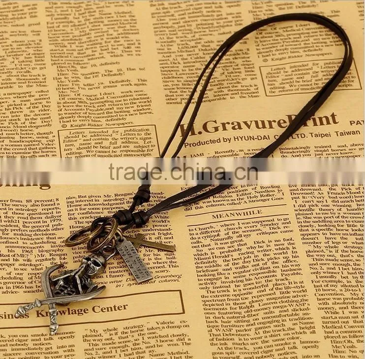 customized design leather necklace