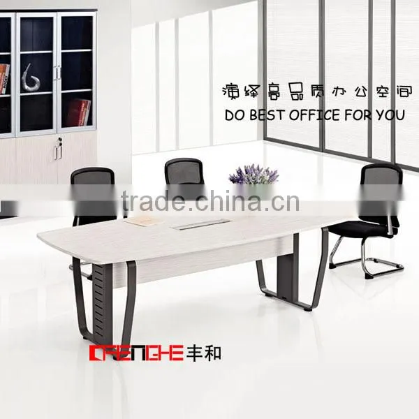 wooden furniture conference table with power outlet