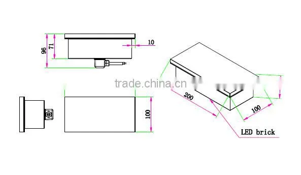 3 years warranty outdoor IP67 24v led brick paver light