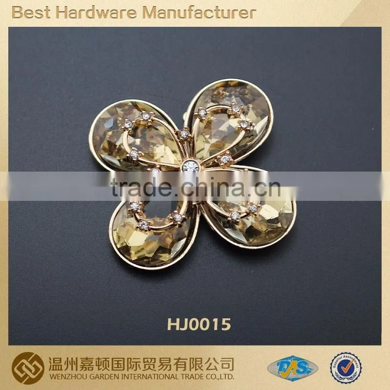 Crystal square shape ladies shoe buckle