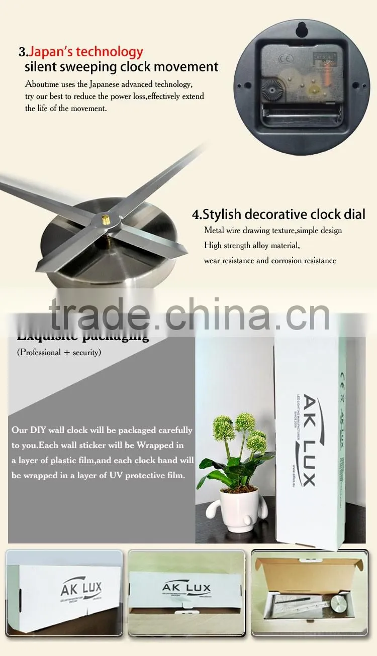 Factory price Favorites Compare Wall Sticker Clocks