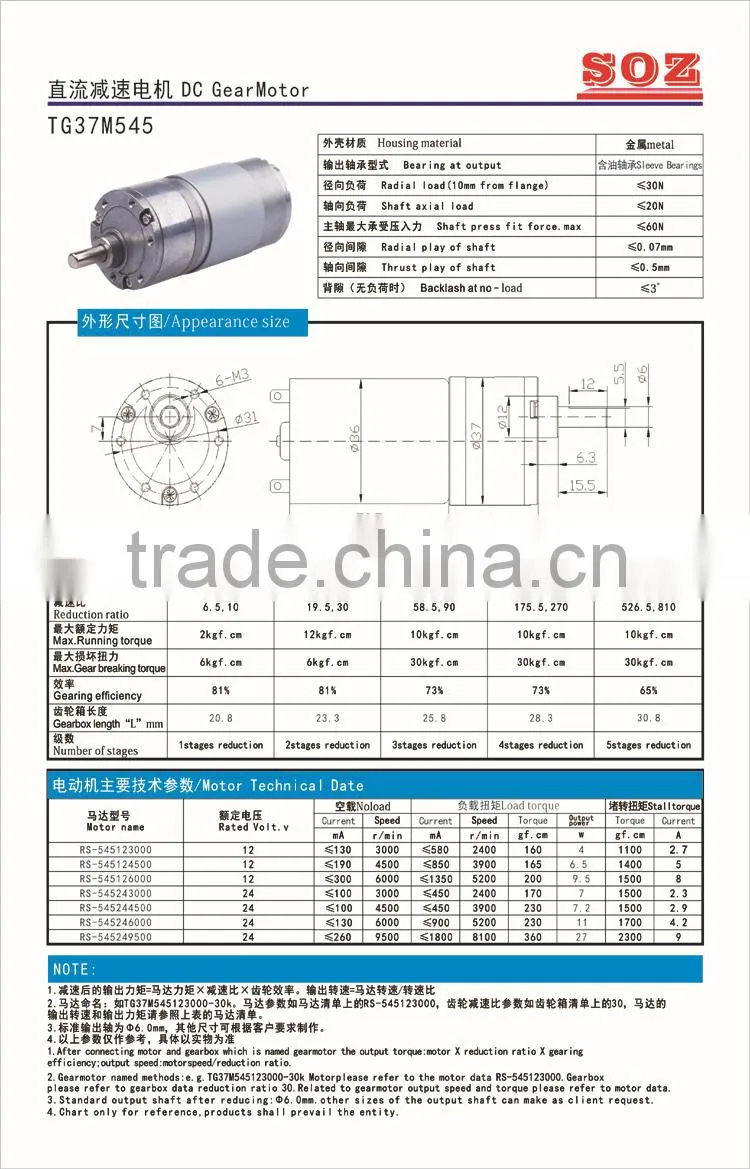 SOZ 12v/24v dc electrical appliance motor,micro dc motor,12V dc gear motor with small planetary gear box,pmdc motor