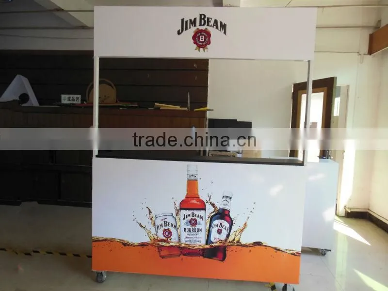 Mobile Metal Display Rack Mini Bar