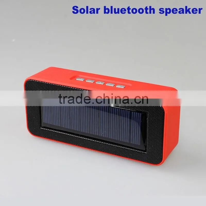 2016 portable mini fm gift bluetooth wireless solar powered speaker