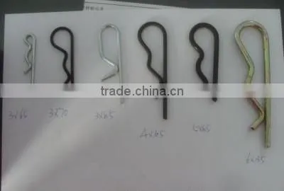 zinc plated R shape wire spring clip