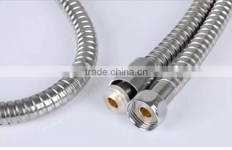 SUS 304 flexible hand shower hoses fitting ,1.5 meter long shower hose clip