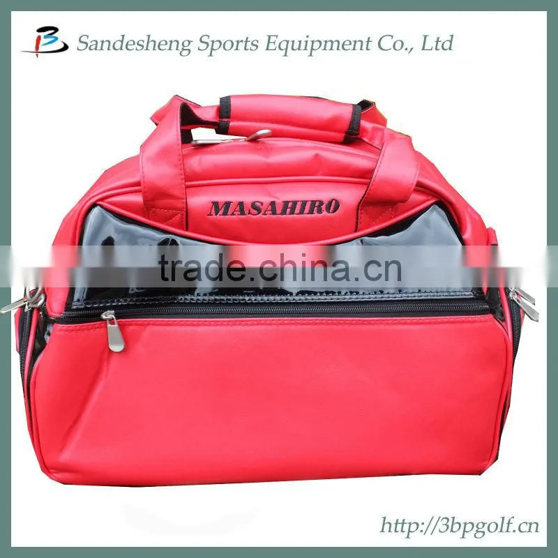 High quality pu leather golf boston bag set