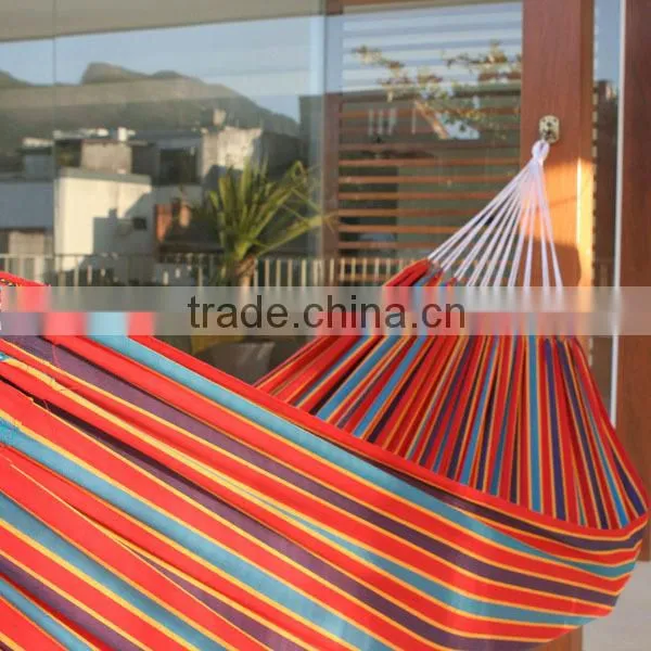 Rocking Striped Canvas Hammock Holder