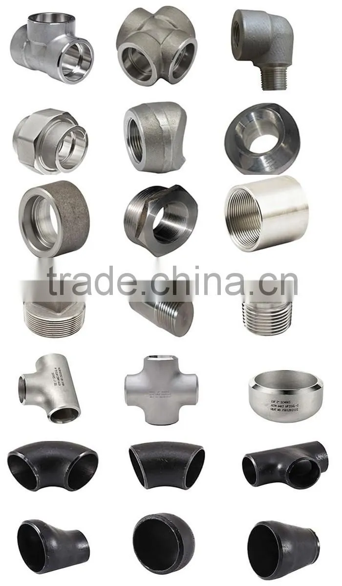 carbon steel/stainless steel butt welding pipe fitting equal cross