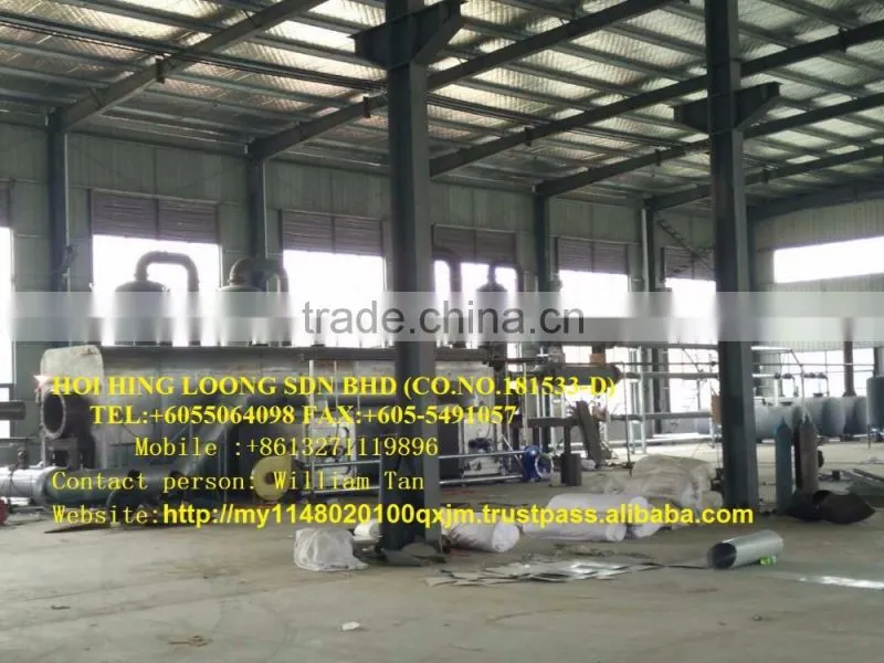 hot selling best automatic continuous scrap tire/ plastic/medical waste pyrolysis plant