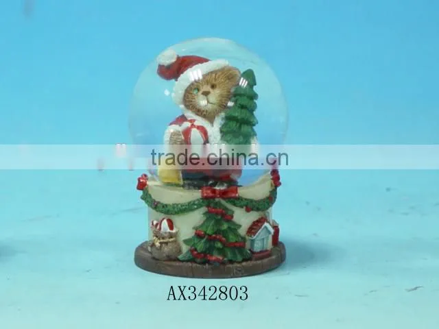 Polyresin Teddy beer snow globe, Christmas style's gift