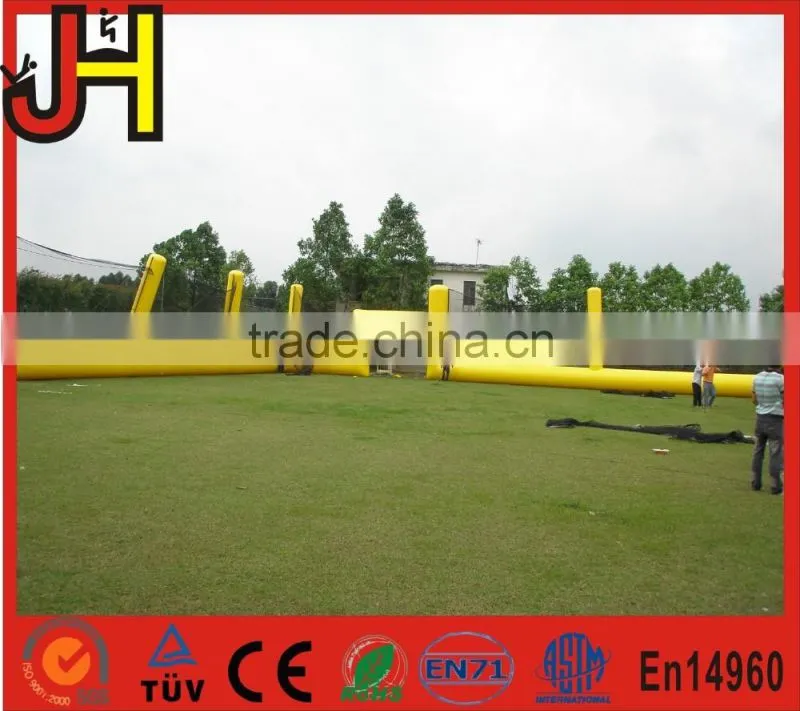 Commercial grade inflatable paintball netting, inflatable paintball field