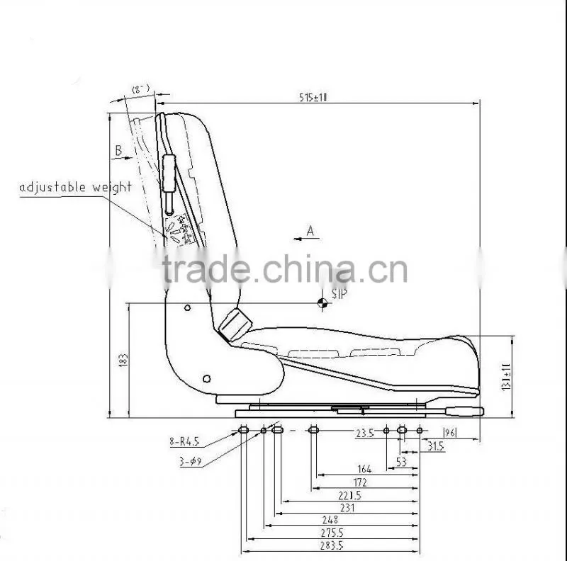 China Auto Seat for Dulevo 75 EH Battery Ride On Sweeper