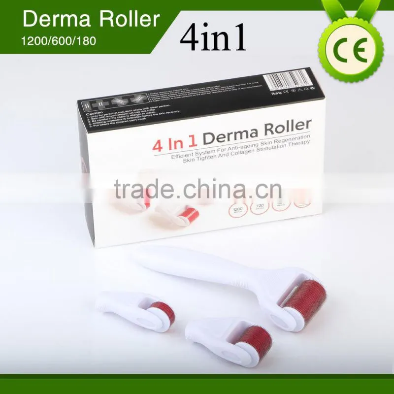 hot selling 4 in 1 derma roller micro needle therapy derma roller kits DRS for acne scar removal