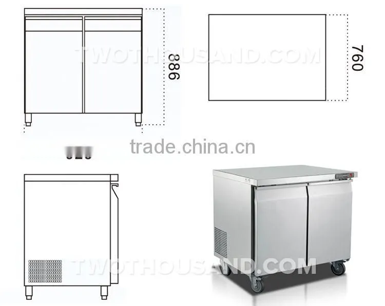 2017 Best Seller Commerical Stainless Steel Pizza Making Table
