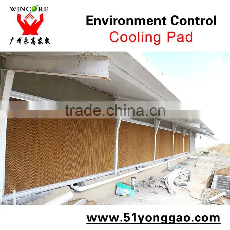 Poultry Liquid Cooling system Cooling Pad and Fan in Poultry Farm