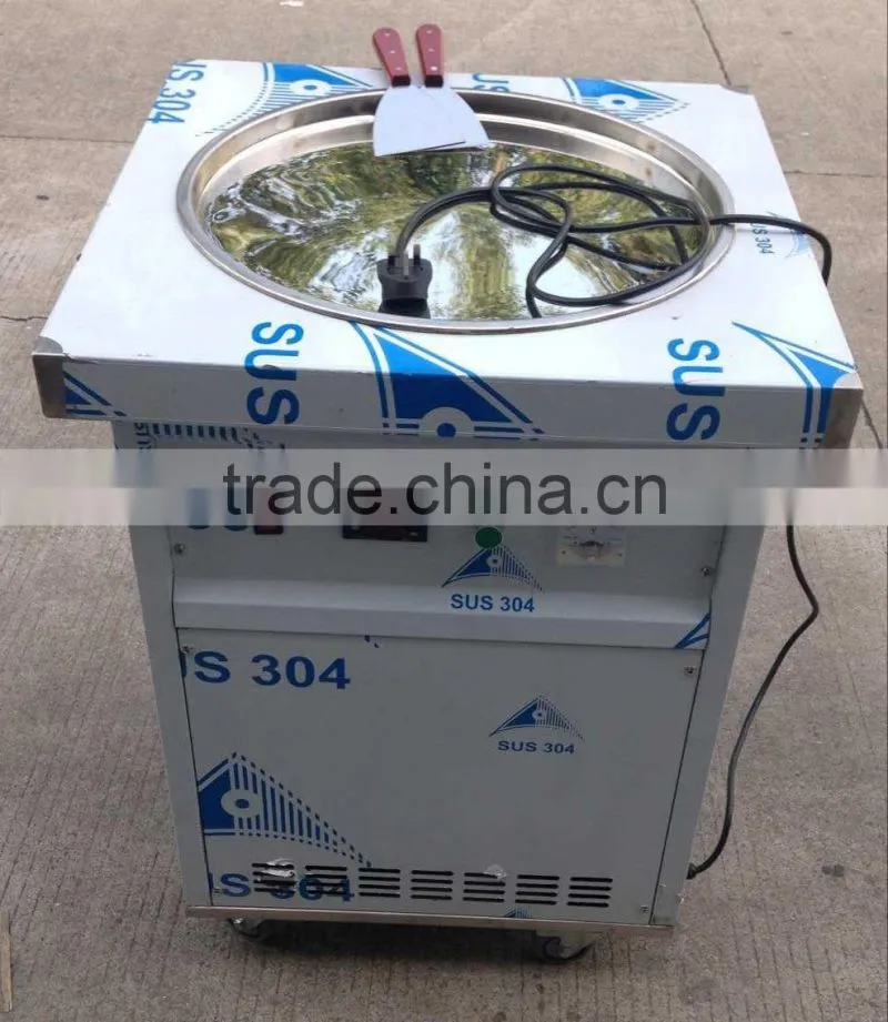 Used commercial double pan fry ice machine for sale