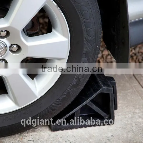 Wheel chock with bracket for cars and trailers