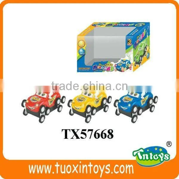 CARTOON B/O SKIP CAR(3 COLOR WHEEL)