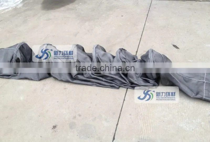 woven fiberglass dust collector filter bag with bag's suspension , vibration bag filter