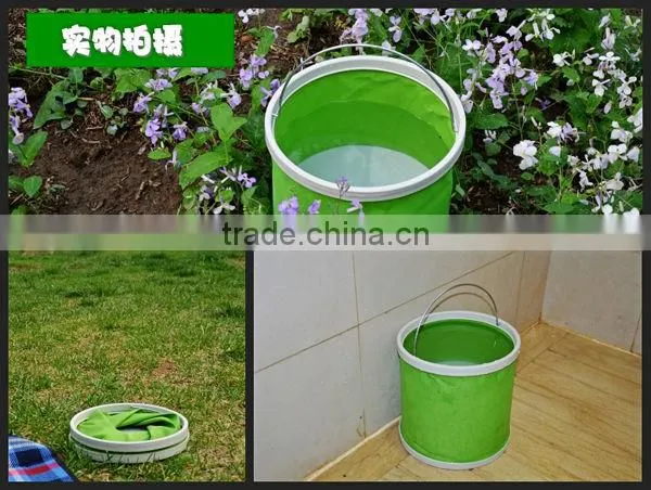 Can be widely used for fishing, car washing, camping, household, student picnic, vacation, promotion gift, etc. Foldable bucket