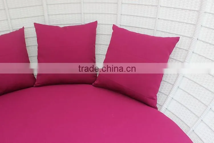 Garden Furniture Luxury Rattan White Apple Sunbed