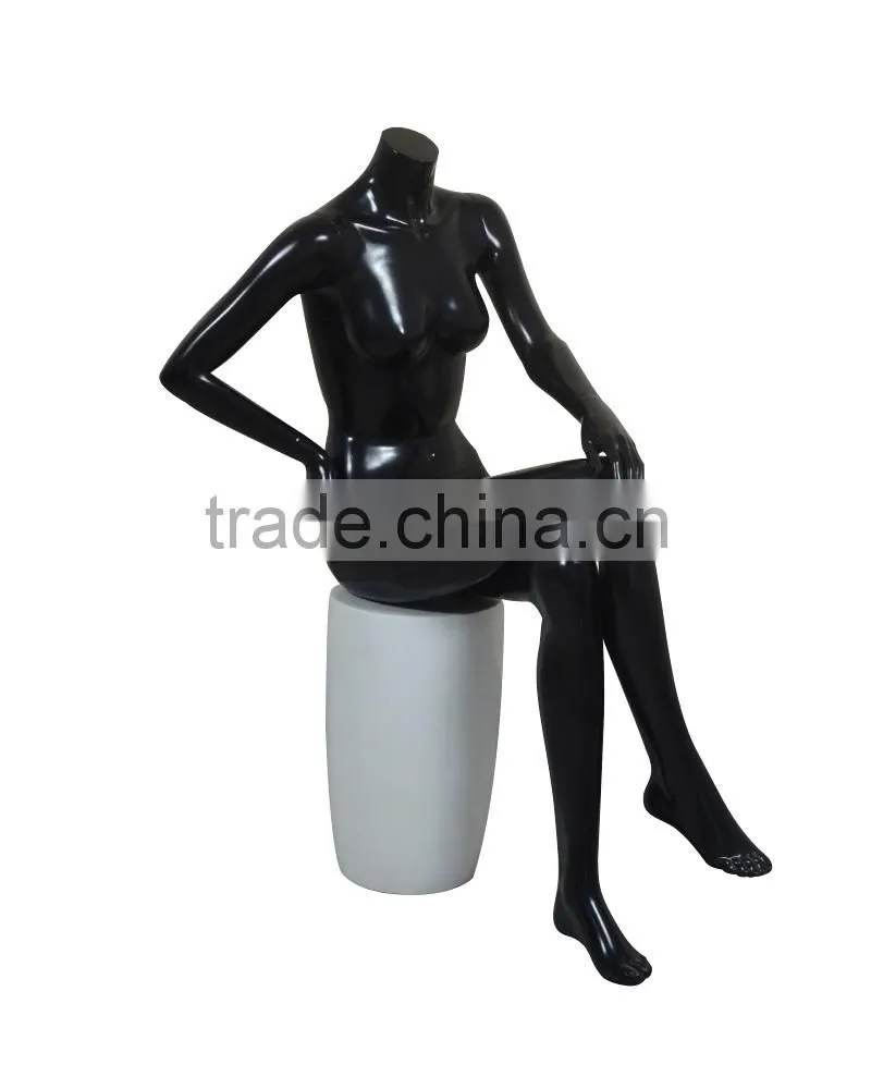 Sexy lifelike female mannequin fashion modeling sitting mannequin
