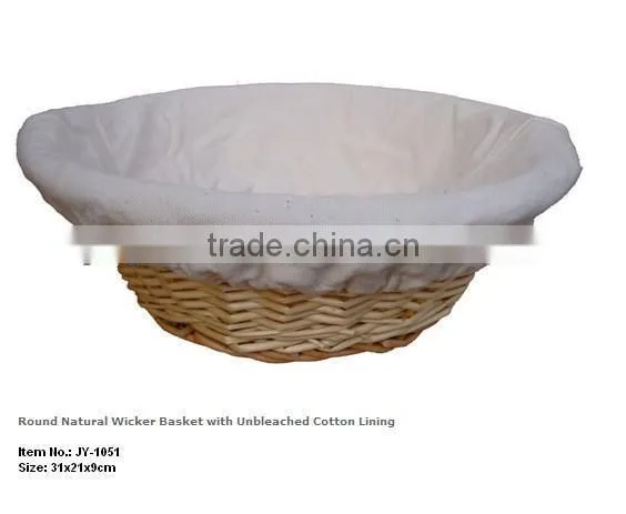 jiayu Wholesale miniture Wicker bread baskets with fabric liner