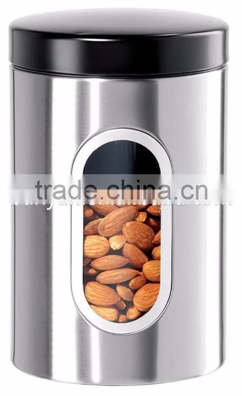Amazon Top Sale Stainless Steel Highly Polished Tea Coffee Sugar Canisters