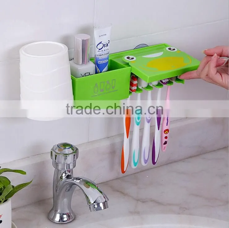 N161 New products cartoon animal sucker family toothbrush holder