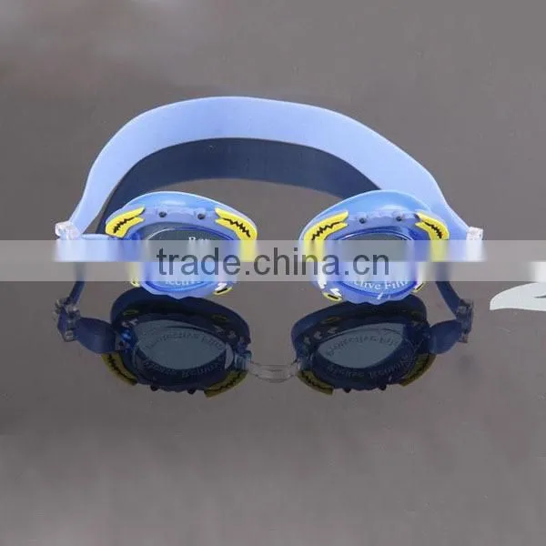High quality cartoon design waterproof kids silicone swimming goggle