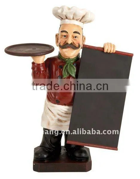 french fat chef chalk board Menu Sign Board