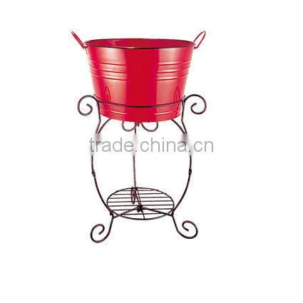3 layer Round Galvanized Steel & Power Coating Beverage/beer Ice Tub With Stand & Tray
