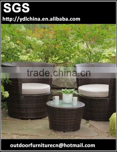 aluminium and PE rattan woven outdoor furniture