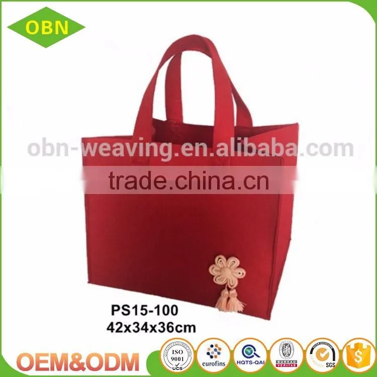 Wholesale custom China large customized handmade wool felt beach lady hand tote bag for sale