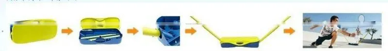 Portable badminton easy set including badminton net rack, battledore and badminton and a case