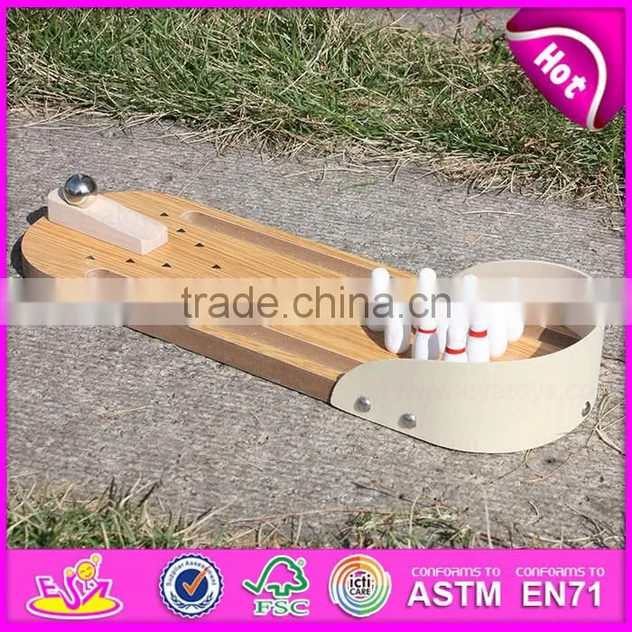 2016 Hot sale baby wooden bowling toy, new design children wooden bowling toy W01A141
