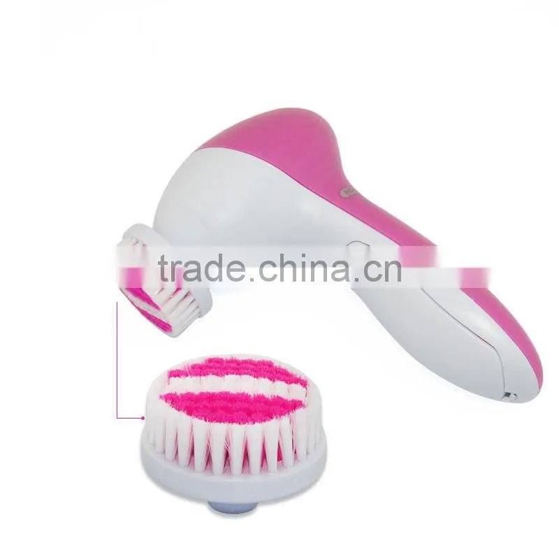 The 5 In 1 Body Face Skin Care Cleaning Wash Brush SPA Facial Beauty Relief Massager
