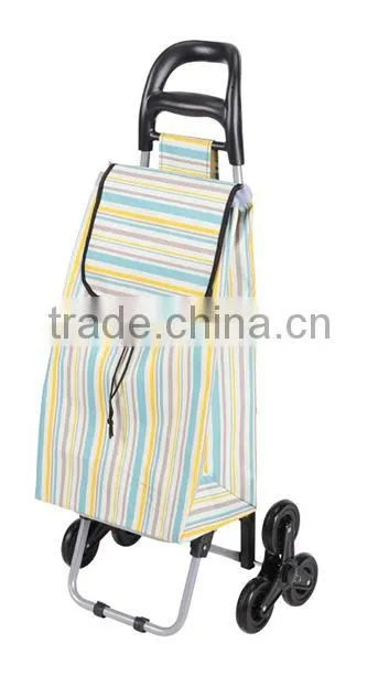Hgh Quality 6 Wheels Climbing Stairs Folding Shopping Trolley Bag