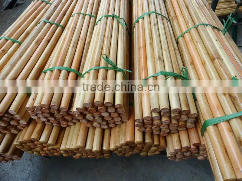 Varnished wooden broom handle with high quality