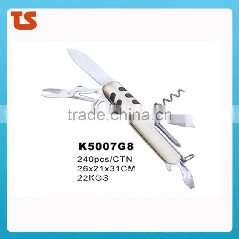 "STOCK"New design multi knife Novelty pocket knife multi function utility kinfe LED knife(K5007SG3
