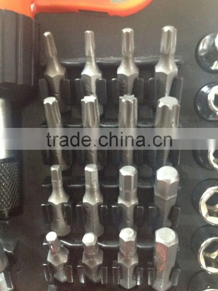 54PCS BIT& SOCKET TOOL SET CR-V HAND TOOL KIT WOOD WORKING TOOLS