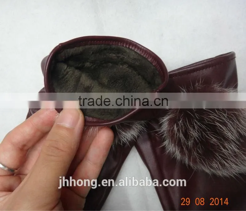 Ladies genuine Leather Gloves working glove