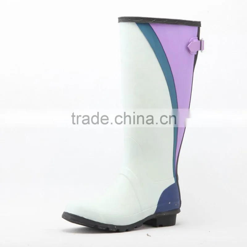 beautiful design rubber rain boots, rubber gumboots for woman