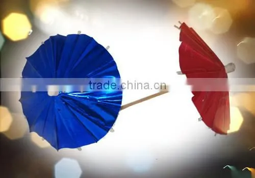 disposable foil cocktail umbrella stick
